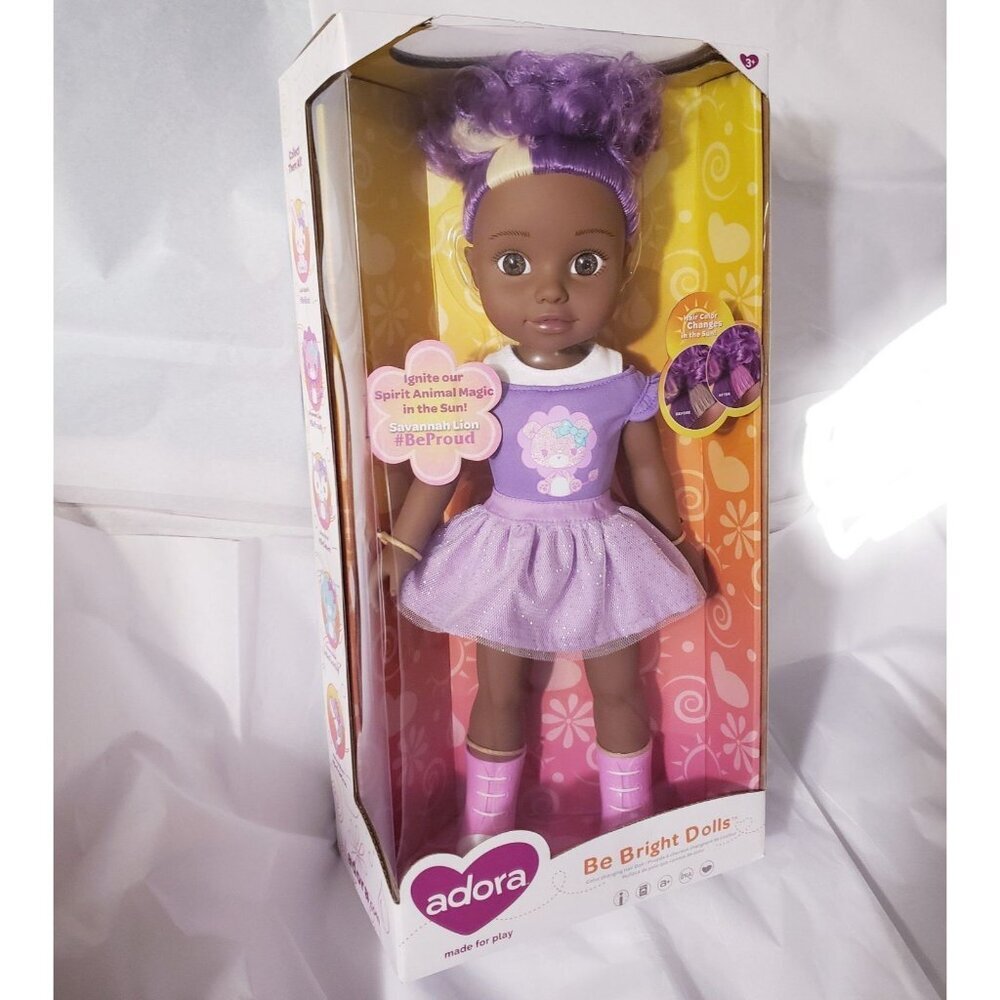 Adora Be Bright 14 inch WellieWisher size doll Savannah Lion color changing hair